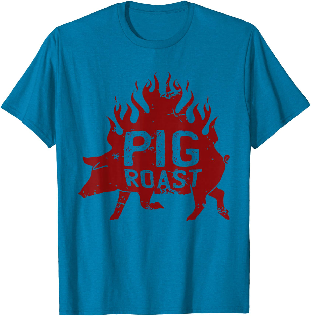 Flavorful Roasted Pork Pig Roast Meat grilling Roast Grilled Barbecue T-Shirt - Sapphire Blue