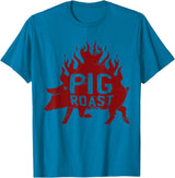 Flavorful Roasted Pork Pig Roast Meat grilling Roast Grilled Barbecue T-Shirt - Sapphire Blue