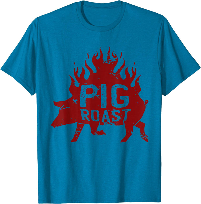 Flavorful Roasted Pork Pig Roast Meat grilling Roast Grilled Barbecue T-Shirt - Sapphire Blue