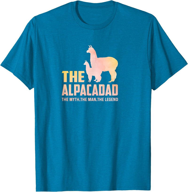 Daddy Llama Shirt Co. The Alpaca Dad Funny Llama Alpaca Lover Papa Fathers T-Shirt - Sapphire Blue
