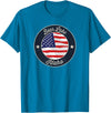Bear Lake Souvenir Cabin Bear Lake - Patriotic Idaho Souvenir T-Shirt - Sapphire Blue