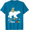Cute Nana Bear Autism Awareness Graphic Cute Nana Bear Autism Awareness Autistic Family Lover T-Shirt - Sapphire Blue
