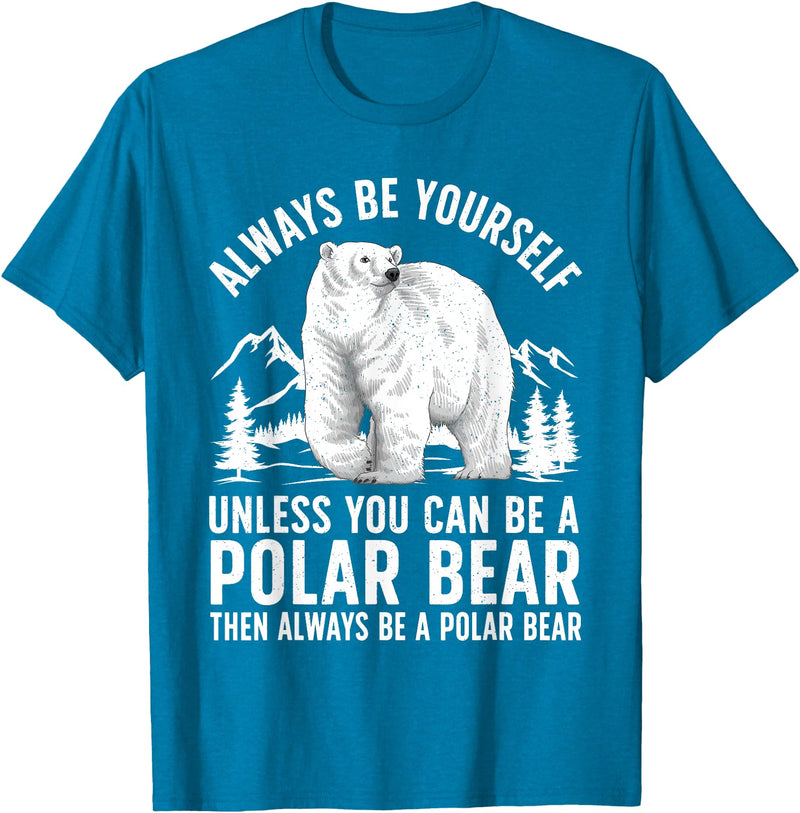 Polar Bear Gift Polar Bear Accessories & Stuff Cool Polar Bear Design For Men Women Animal Polar Bear Lover T-Shirt - Sapphire Blue