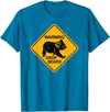 Australia Retro Koala Co. Koala Bear Warning Sign - Drop Bears Funny Koalas Australia T-Shirt - Sapphire Blue