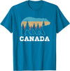 Canada Vintage Souvenirs & Gifts Canada Vintage Grizzly Bear Nature Souvenir Gift T-Shirt - Sapphire Blue