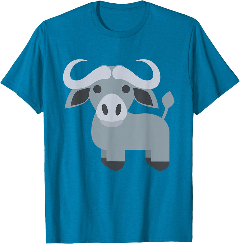 Funny Easy Lazy Last Minute Costumes Water Buffalo Costume T-Shirt - Sapphire Blue