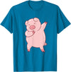 Cute Pig Tees Dabbing Pig Cute Pigs Dab Farmer Funny Pig T-Shirt - Sapphire Blue