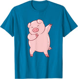 Cute Pig Tees Dabbing Pig Cute Pigs Dab Farmer Funny Pig T-Shirt - Sapphire Blue