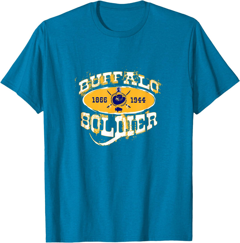 Historically Tee Buffalo Soldier T-Shirt - Sapphire Blue