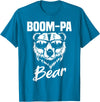 Boom-Pa Bear Funny Gifts Apparel Boom-Pa Bear Wearing Cool Sunglasses Fathers Day Gift T-Shirt - Sapphire Blue