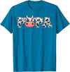 ETHRLO cow im one birthday decorations Shirts Papa Cow Print Cowboy Animal Pattern Farmer Cow Father Papa T-Shirt - Sapphire