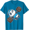 BCC Funny Panda Shirts & Panda Bear Gifts Panda Bear Gym Workout Training Bench Press Weight Lifting T-Shirt - Sapphire Blue