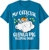 Guinea Pig Shirts For Men Women Kids Gift My Official Guinea Pig Sleeping Shirt Cavy Women Kids Men T-Shirt - Sapphire Blue