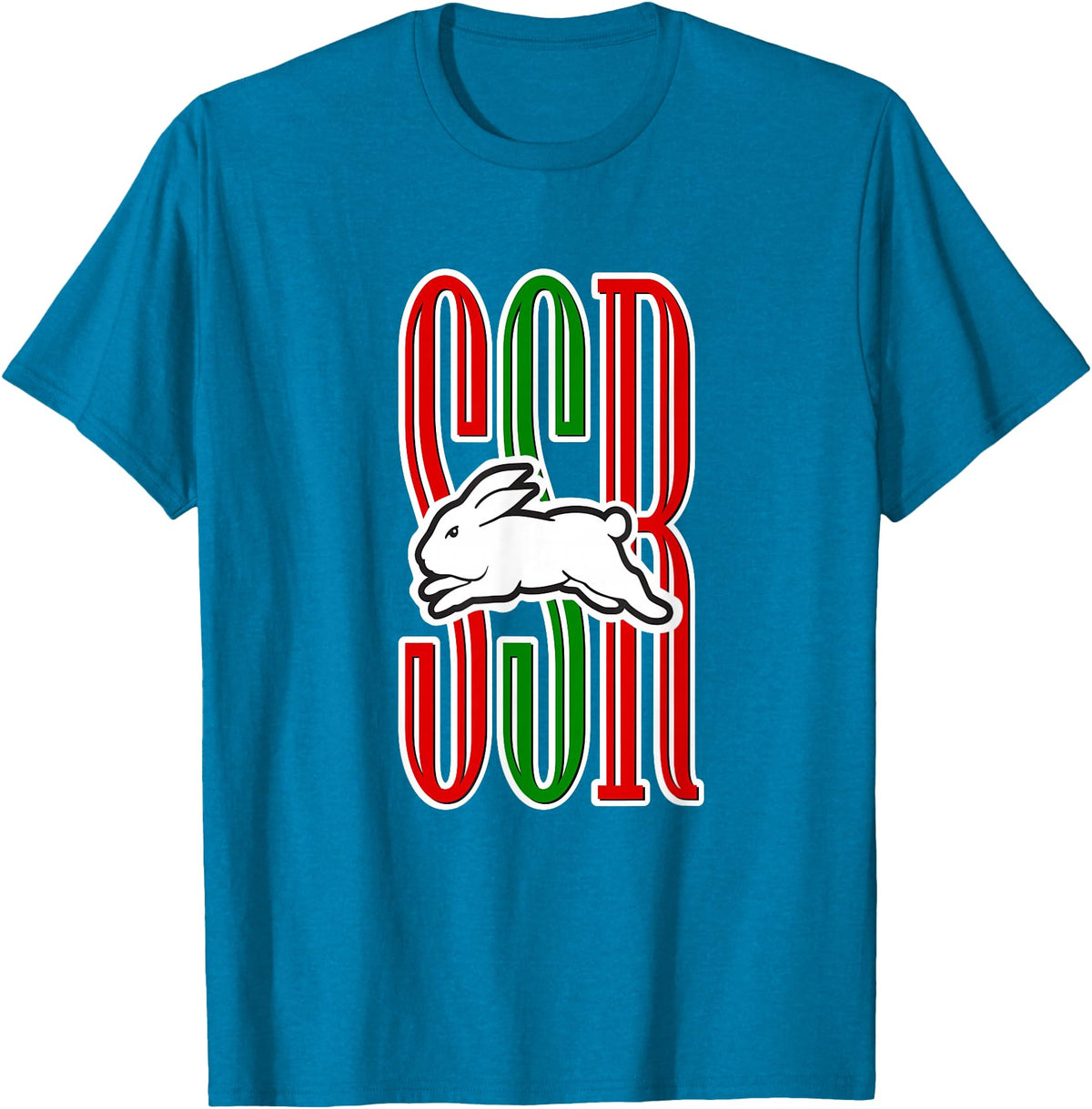 Cute Rabbits Lover Bunny Graphic T-Shirt in Sapphire Blue
