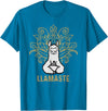 Lama Llamaste Family Summer Sport Yoga Gift Tees Llamaste Yoga Gift For Men Women Kids Lover Llama Yoga T-Shirt - Sapphire Blue