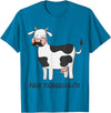 Funny Awesome Cow T-Shirts Nice Moostache - Funny Cow With Mustache T Shirt T-Shirt - Sapphire Blue