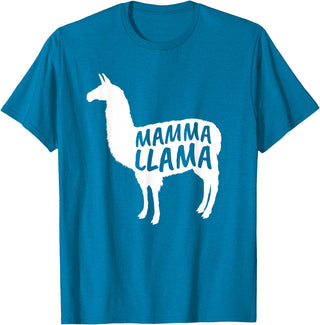 Mamma Llama T Shirt Mamma Llama Tshirt Alpaca Lover Shirt T-Shirt - Sapphire Blue