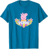 Peppa Pig Shooting Stars Cute Retro Logo T-Shirt - Sapphire Blue