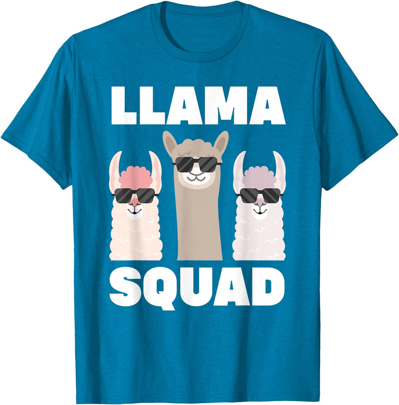 Funny Llama Gift Llama Lover Accessories & Stuff Funny Llama Design For Men Women Llama Alpaca Farm Animal T-Shirt - Sapphire Blue