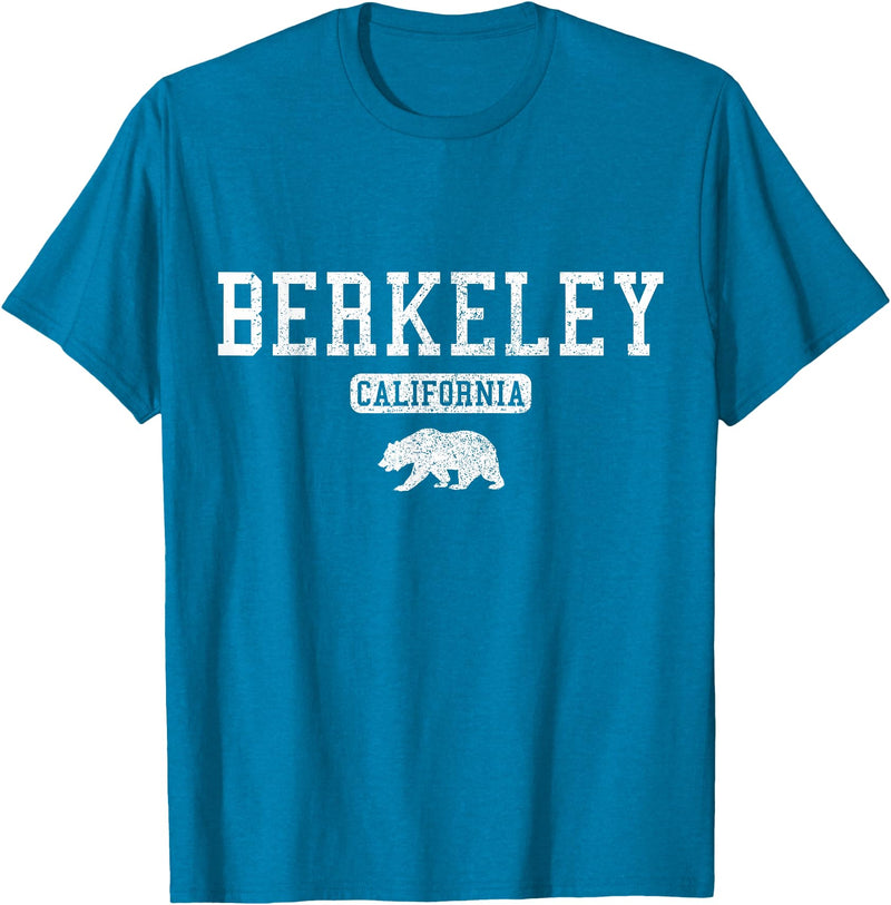 Berkeley California - Apparel & Gifts Berkeley California Bear Pride Vintage T-Shirt - Sapphire Blue