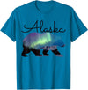We Love Alaska Alaska Grizzly Bear USA Souvenir T-Shirt - Sapphire Blue