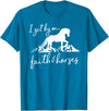 Equestrian Horse Lover Graphic Designs Faith and Horses - Christian Horse Lover T-Shirt - Sapphire Blue