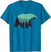 Grizzly Bear - Outdoor Apparel Bear Forest Nature Grizzly Hiking Outdoor Hunting Gift T-Shirt - Sapphire Blue