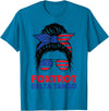 Messy Bun Bear Foxtrots Deltas Tangos Funny Tees Messy Bun Foxtrots Deltas Tangos Bear Foxtrots Deltas Tango T-Shirt - Sapphire Blue