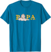 Disney The Lion King Papa Father's Day Mufasa & Simba Sketch T-Shirt - Sapphire Blue