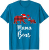 Cute Xmas Gifts Tartan Bear Cub Matching Costumes Mama Bear Buffalo Red Plaid Christmas Pajama Family Outfits T-Shirt -