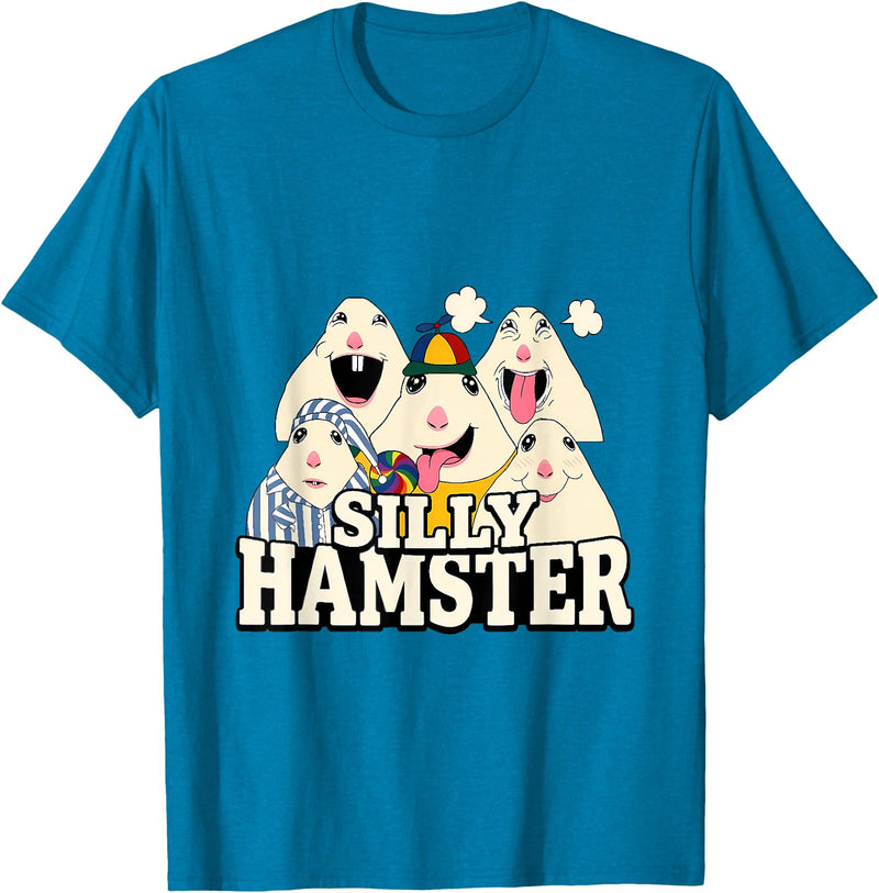 Funny Joke Silly Hamster Brain Rot Meme T-Shirt - Sapphire Blue