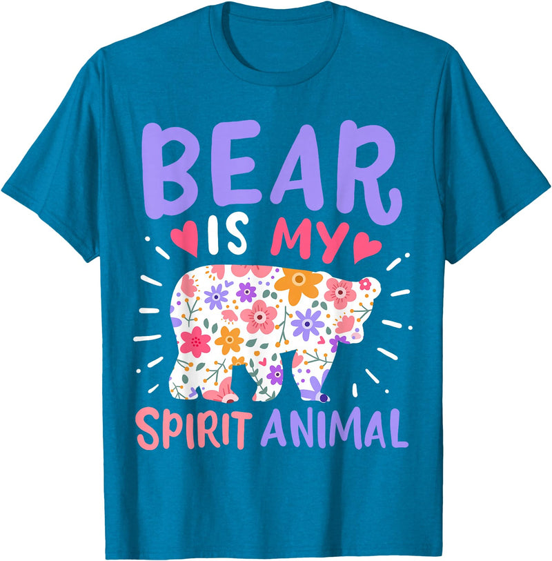 Bear Is My Spirit Animal Bear Spirit Animal T-Shirt - Sapphire Blue
