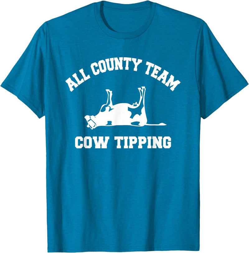 Goodtogotees All County Team Cow Tiping T-Shirt T-Shirt - Sapphire Blue
