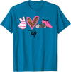 Peace Love Tap Tap Dance Shoes Pink T-Shirt - Sapphire Blue