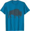 Bison Lover Gifts Wildlife I Bison Natural Reserve Vintage Buffalo I Distressed Bison T-Shirt - Sapphire Blue