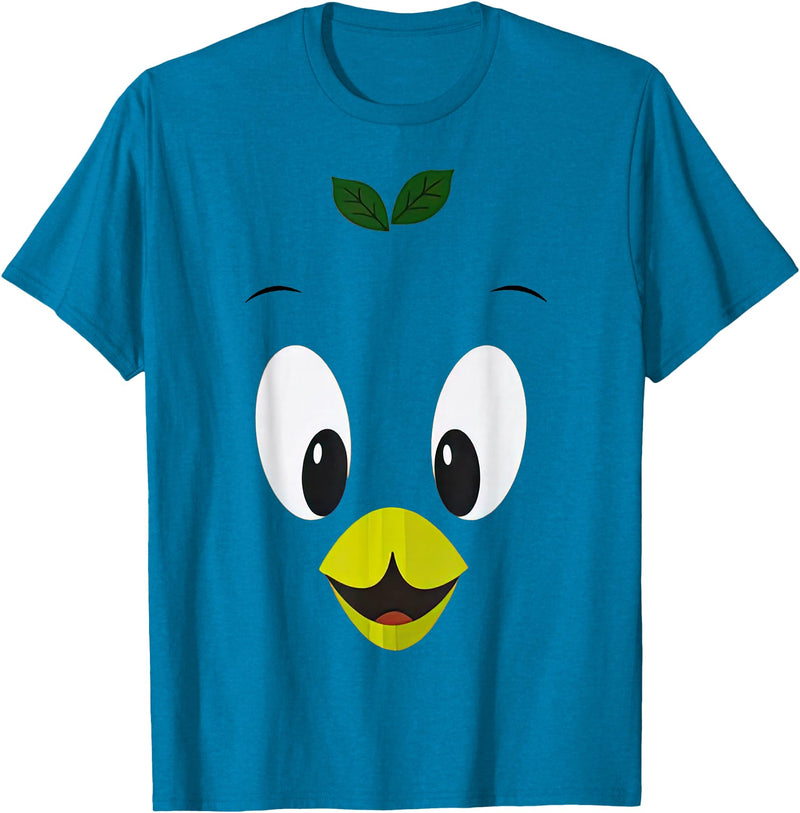 Funny Little Orange Bird T-Shirt - Sapphire Blue