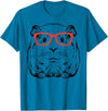 Guinea Pig Shirts For Men Women Kids Gift Guinea Pig Glasses Cute Hispter Cavy Nerd Pet Women Men Kids T-Shirt - Sapphire Blue