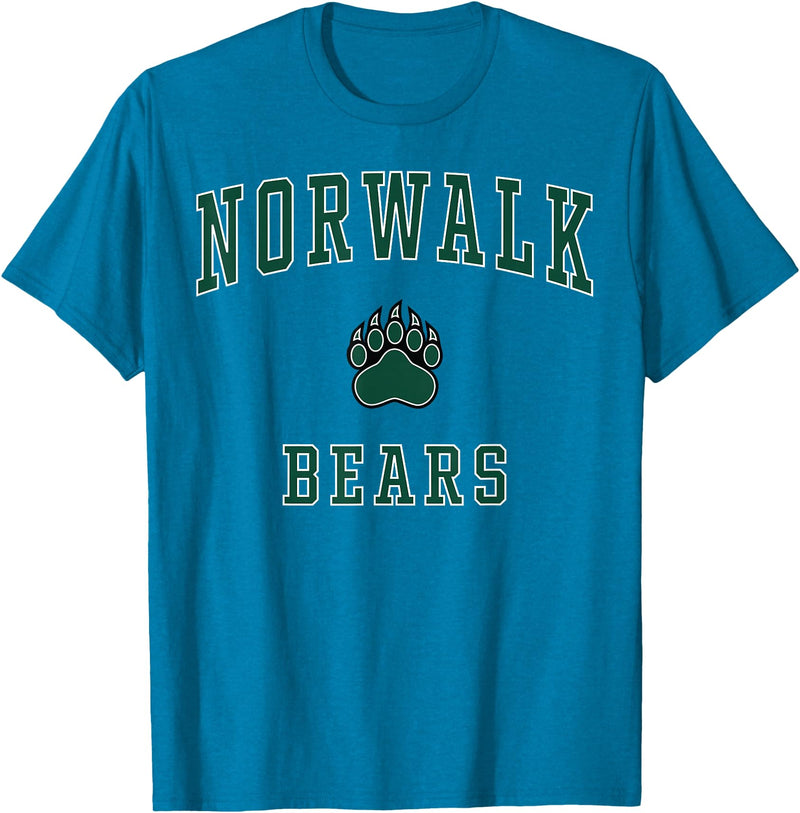 Official High School Fan Gear Norwalk High School Bears T-Shirt - Sapphire Blue