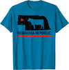 Treding T-Shirt Nebraska Republic T-Shirt Funny dairy Cow T-Shirt - Sapphire Blue