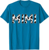Cow Pattern Print Family Matching Birthday Shirts Cow Mimi Birthday Family Matching Mothers Day Boy Girl Farm T-Shirt -