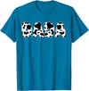 Family Matching Gifts Cow Dada Cow Print Cow Pattern Father's Day T-Shirt - Sapphire Blue