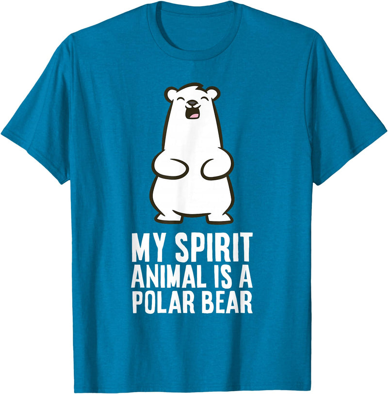 Cute Polar Bear Gifts And Tees My Spirit Animal is A Polar Bear T-Shirt - Sapphire Blue