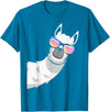 Llama Lover Gifts Collection Llama With Sunglasses Kids Boys Toddler Novelty T-Shirt - Sapphire Blue