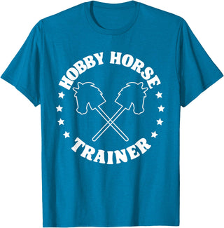 Hobbyhorsing Tees For Men Women Hobby Horse Riding Trainer Funny Hobby Horsing T-Shirt - Sapphire Blue