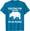 Global Warming Awareness Arctic Winter Ice Freezing For A Reason Polar Plunge Ice Bear T-Shirt - Sapphire Blue