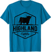 Farm Highland Cow Men Cattle Clothing Agriculture Scottish Highland Cow for Cattle Farmers T-Shirt - Sapphire Blue