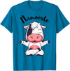 AdnDesigns Co. Funny Cow Yoga Shirts & Gifts Namoostee Cow Shirt Women Girls Cow Lover Gifts Namaste Yoga T-Shirt - Sapphire