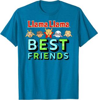Llama Llama Netflix Best Friends Tee Shirt T-Shirt - Sapphire Blue