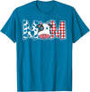 Cow Mom Gift Co. Cow Mom or Dad Birthday Farm Birthday Party T-Shirt - Sapphire Blue