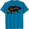 Fandy Family Floral Grandma Bear T Shirt Grandma Mother's Day Women Gift T-Shirt - Sapphire Blue